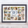 Photo Collage Print Or Canvas 30th Birthday Personalised Gift For Dad 20-Photo