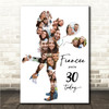 Photo Collage 30th Birthday Gift For Fiancée 15-Photo Women Print Or Canvas Photo Collage 30th Birthday Gift For Fiancée 15-Photo Women Print Or Canvas