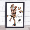 Photo Collage 30th Birthday Gift For Fiancée 15-Photo Women Print Or Canvas Photo Collage 30th Birthday Gift For Fiancée 15-Photo Women Print Or Canvas