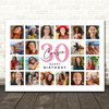Photo Collage Custom Gift For Cousin 30th Birthday 20-Photo Print Or Canvas