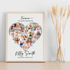 Photo Collage Memorial Gift For Anyone 16-Photo Grey Heart Print Or Canvas Photo Collage Memorial Gift For Anyone 16-Photo Grey Heart Print Or Canvas