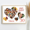 Photo Collage 30th Birthday Gift For Niece 20-Photo Hearts Print Or Canvas Photo Collage 30th Birthday Gift For Niece 20-Photo Hearts Print Or Canvas