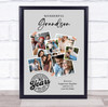 Photo Collage 30th Birthday Gift For Grandson 7-Photo Grey Print Or Canvas