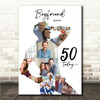 Photo Collage 50th Birthday Gift For Boyfriend 9-Photo Man Print Or Canvas Photo Collage 50th Birthday Gift For Boyfriend 9-Photo Man Print Or Canvas