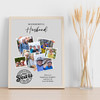 Photo Collage 100th Birthday Gift For Husband 7-Photo Grey Print Or Canvas