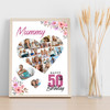 Photo Collage 50th Birthday Gift For Mummy 19-Photo Floral Print Or Canvas Photo Collage 50th Birthday Gift For Mummy 19-Photo Floral Print Or Canvas