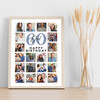 Photo Collage 60th Birthday Gift For Dad 20-Photo Portrait Print Or Canvas
