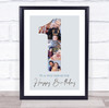 Photo Collage 6-Photo 1st Birthday Gift For Boys Baby Blue Print Or Canvas Photo Collage 6-Photo 1st Birthday Gift For Boys Baby Blue Print Or Canvas