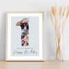Photo Collage 6-Photo 1st Birthday Gift For Boys Baby Blue Print Or Canvas Photo Collage 6-Photo 1st Birthday Gift For Boys Baby Blue Print Or Canvas