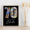 Photo Collage 70th Birthday Gift For Him 16-Photo 70 Black Print Or Canvas Photo Collage 70th Birthday Gift For Him 16-Photo 70 Black Print Or Canvas