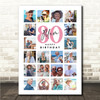 Photo Collage 80th Birthday Gift For Mum 20-Photo Portrait Print Or Canvas