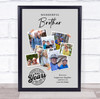Photo Collage 100th Birthday Gift For Brother 7-Photo Grey Print Or Canvas Photo Collage 100th Birthday Gift For Brother 7-Photo Grey Print Or Canvas