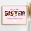 Photo Collage Pink 6-Photo Birthday Gift For Sister-In-Law Print Or Canvas