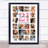 Photo Collage 21st Birthday Gift For Fiancée 20-Photo Pink Print Or Canvas Photo Collage 21st Birthday Gift For Fiancée 20-Photo Pink Print Or Canvas