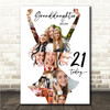 Photo Collage 21st Birthday Gift For Granddaughter 9-Photo Print Or Canvas