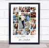Photo Collage 30th Birthday Gift For Cousin 15-Photo White Print Or Canvas