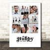 Photo Collage Wedding 9-Photo Personalised Gift For Hubby Husband Print Canvas
