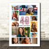 Photo Collage 40th Birthday Personalised Gift For Aunty 10-Photo Print Or Canvas