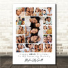 Photo Collage 40th Birthday Personalised Gift For Mummy 15-Photo Print Or Canvas
