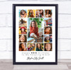 Photo Collage 40th Birthday Personalised Gift For Niece 15-Photo Print Or Canvas