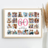 Photo Collage 60th Birthday Personalised Gift For Nanna 20-Photo Print Or Canvas