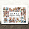 Photo Collage 60th Birthday Personalised Gift For Nanna 22-Photo Print Or Canvas