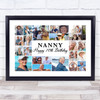 Photo Collage 70th Birthday Personalised Gift For Nanny 22-Photo Print Or Canvas