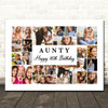 Photo Collage 16th Birthday Personalised Gift For Aunty 22-Photo Print Or Canvas Photo Collage 16th Birthday Personalised Gift For Aunty 22-Photo Print Or Canvas