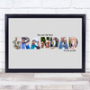 Photo Collage 7-Photo Personalised Gift For Grandad Any Occasion Print Or Canvas