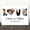 Photo Collage Wedding Anniversary Personalised Gift 4-Photo Love Print Or Canvas