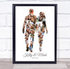 Photo Collage Valentine's Day Personalised Gift 23-Photo Couple Print Or Canvas