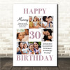 Photo Collage 30th Birthday Personalised Gift For Mummy 6-Photo Print Or Canvas Photo Collage 30th Birthday Personalised Gift For Mummy 6-Photo Print Or Canvas