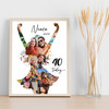 Photo Collage 40th Birthday Personalised Gift For Niece 9-Photo Print Or Canvas
