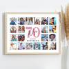 Photo Collage 70th Birthday Personalised Gift For Wife 20-Photo Print Or Canvas