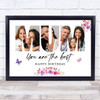 Photo Collage Mum Birthday Personalised Gift 3-Photo Mum Floral Print Or Canvas