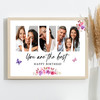 Photo Collage Mum Birthday Personalised Gift 3-Photo Mum Floral Print Or Canvas