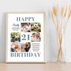 Photo Collage 21st Birthday Personalised Gift For Daddy 6-Photo Print Or Canvas