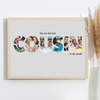 Photo Collage 6-Photo Personalised Gift For Cousin Any Occasion Print Or Canvas
