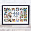Photo Collage 40th Birthday Personalised Gift For Dad 20-Photo Print Or Canvas Photo Collage 40th Birthday Personalised Gift For Dad 20-Photo Print Or Canvas