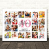 Photo Collage 40th Birthday Personalised Gift For Mum 20-Photo Print Or Canvas