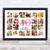 Photo Collage 40th Birthday Personalised Gift For Mum 20-Photo Print Or Canvas