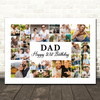 Photo Collage 21st Birthday Personalised Gift For Dad 22-Photo Print Or Canvas