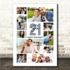 Photo Collage 21st Birthday Personalised Gift For Son 10-Photo Print Or Canvas