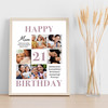 Photo Collage 21st Birthday Personalised Gift For Mum 6-Photo Print Or Canvas