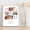 Photo Collage Hen Do Personalised Gift For Bride 6-Photo Date Print Or Canvas