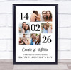 Photo Collage Valentine's Day Personalised Gift 6-Photo Date Print Or Canvas Photo Collage Valentine's Day Personalised Gift 6-Photo Date Print Or Canvas