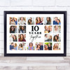 Photo Collage Wedding Anniversary Personalised Gift 20-Photo Print Or Canvas