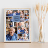 Photo Collage Father's Day Personalised Gift Blue 12-Photo Print Or Canvas