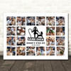 Photo Collage Stag Do Personalised Gift 20-Photo Game Over Print Or Canvas