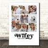 Photo Collage Wedding 8-Photo Personalised Gift For Wifey Print Or Canvas